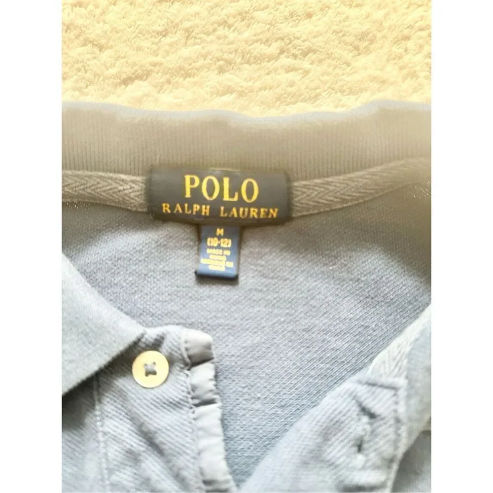 Navy blue Ralph Lauren boys polo T-shirt - Size M (10-12)